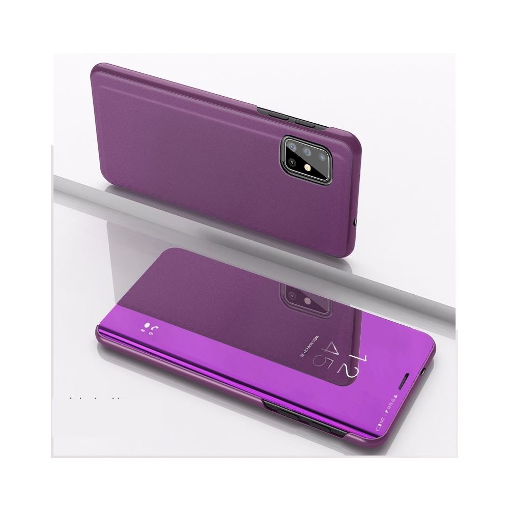 Wewoo - Housse Coque Pour Galaxy M60S / A81 / Note 10 Lite miroir plaqué gauche et droite Flip Cover avec support étui téléphone portable violet - Coque, étui smartphone