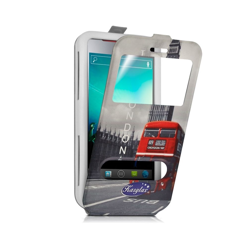 Karylax - Etui Coque Silicone S-View Motif ZA05 Universel XL pour Hisense u988 - Autres accessoires smartphone