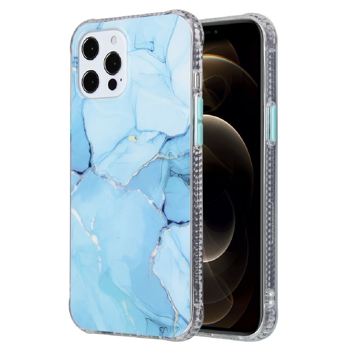 Other - Coque en TPU motif de marbre glaçure colorée bleu pour votre Apple iPhone 12 Pro Max - Coque, étui smartphone