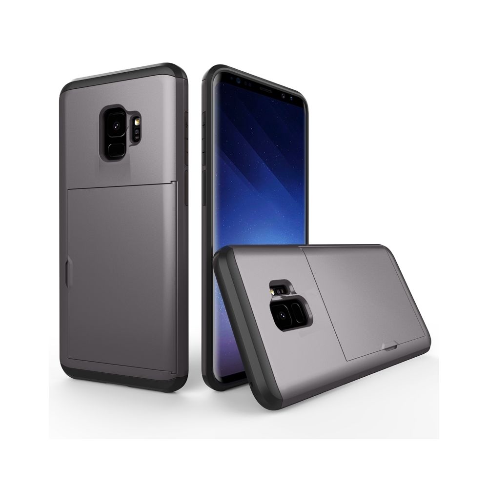 Wewoo - Coque renforcée gris pour Samsung Galaxy S9 TPU + PC Dropproof étui de protection arrière avec fente carte - Coque, étui smartphone