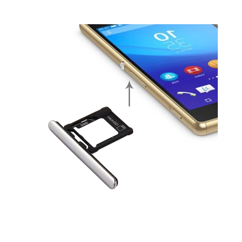 Wewoo - Pour Sony Xperia XZ Premium argent Version Double SIM Micro SD / Carte SIM Plateau + Slot Port Dust Plug pièce détachée - Autres accessoires smartphone