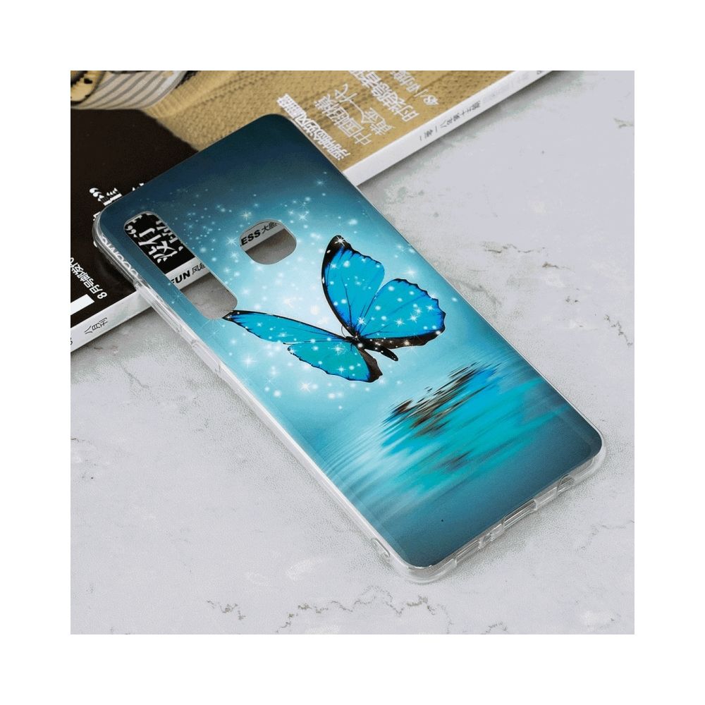 Wewoo - Coque Étui de protection en TPU antichoc motif lumineux papillon pour Galaxy A9 (2018) / A9s - Coque, étui smartphone