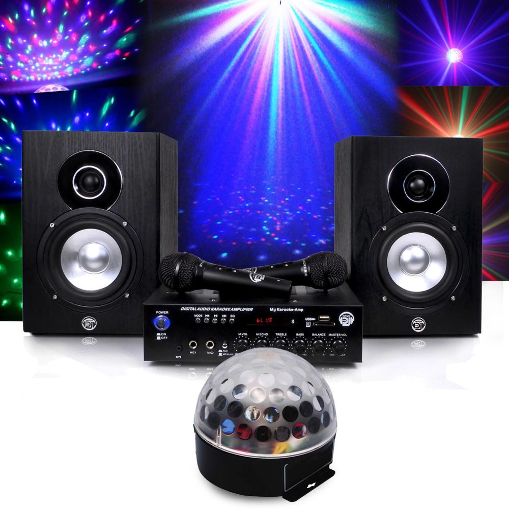 Mydj - Pack karaoké complet 150W + Boule Astro LED RVB - Packs projecteurs