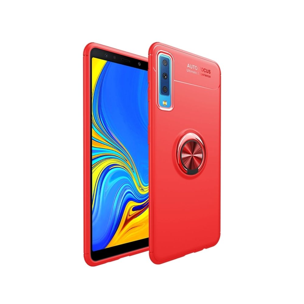 Wewoo - Coque TPU Antichoc pour Samsung Galaxy A7 (2018), avec support invisible (Rouge) - Coque, étui smartphone