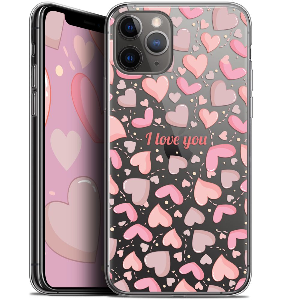Caseink - Coque Pour Apple iPhone 11 Pro Max (6.5 ) [Gel HD Collection Love Saint Valentin Design I Love You - Souple - Ultra Fin - Imprimé en France] - Coque, étui smartphone