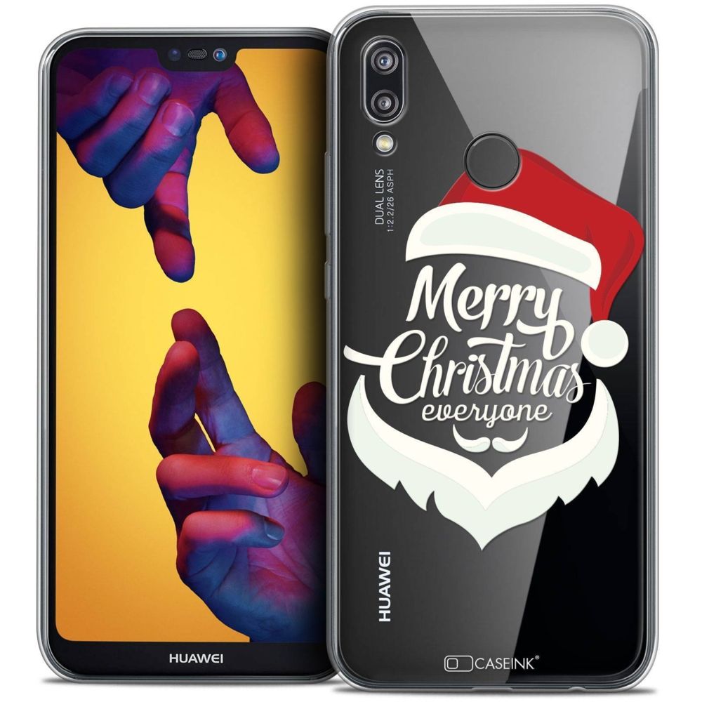 Caseink - Coque Housse Etui Huawei P20 LITE (5.84 ) [Crystal Gel HD Collection Noël 2017 Design Merry Everyone - Souple - Ultra Fin - Imprimé en France] - Coque, étui smartphone