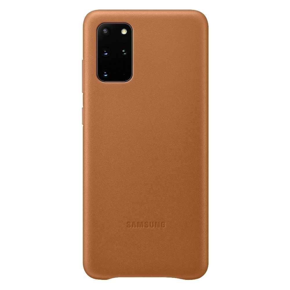 Samsung - Coque en cuir pour Galaxy S20+ Marron - Coque, étui smartphone