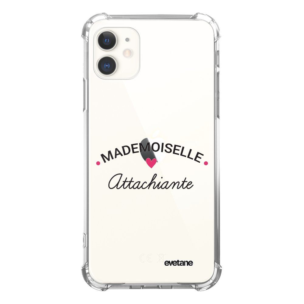Evetane - Coque iPhone 11 anti-choc souple avec angles renforcés transparente Mademoiselle Attachiante Evetane - Coque, étui smartphone
