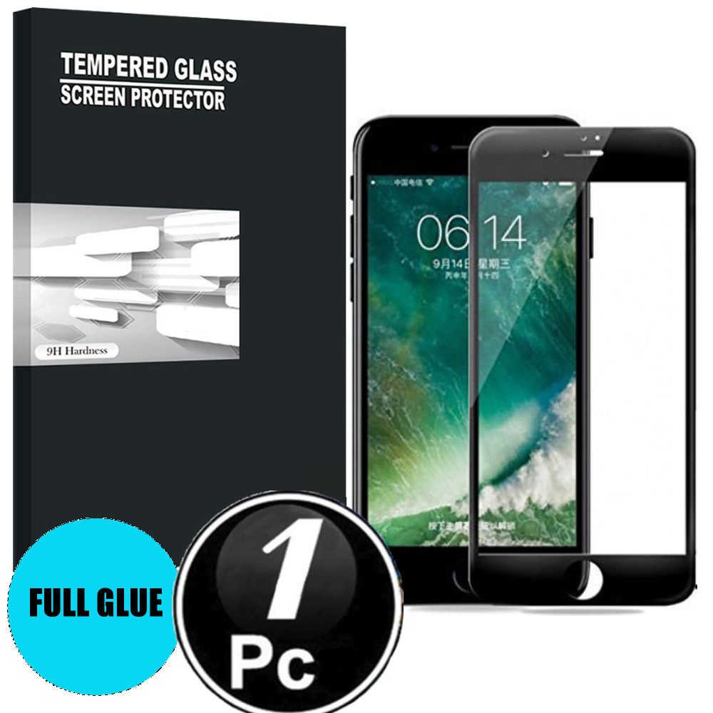 marque generique - Apple iphone 8 Vitre protection d'ecran en verre trempé incassable protection integrale Full 3D Tempered Glass FULL GLUE - [X1-Noir] - Autres accessoires smartphone