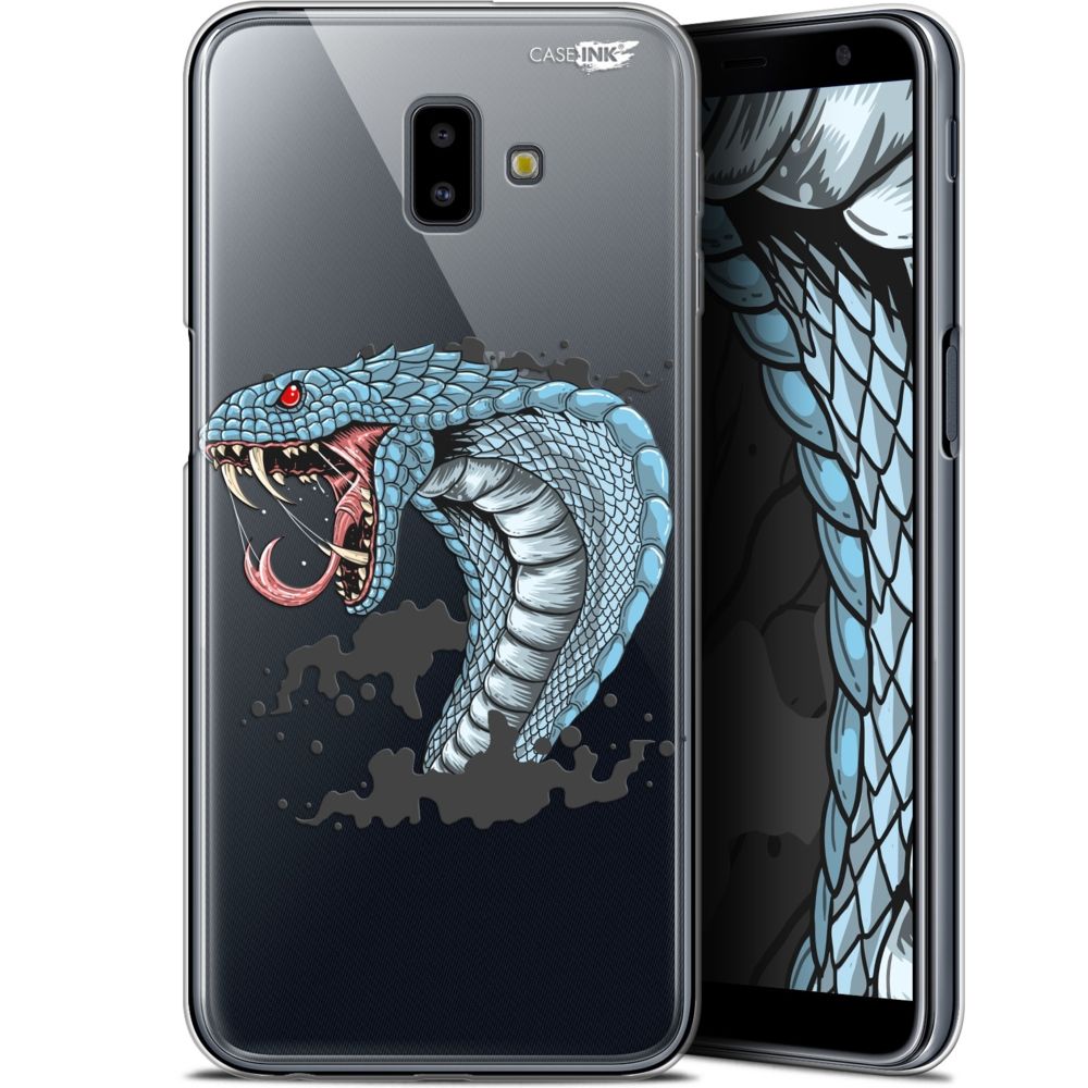 Caseink - Coque arrière Samsung Galaxy J6 Plus J6+ (6.4 ) Gel HD [ Nouvelle Collection - Souple - Antichoc - Imprimé en France] Cobra Draw - Coque, étui smartphone