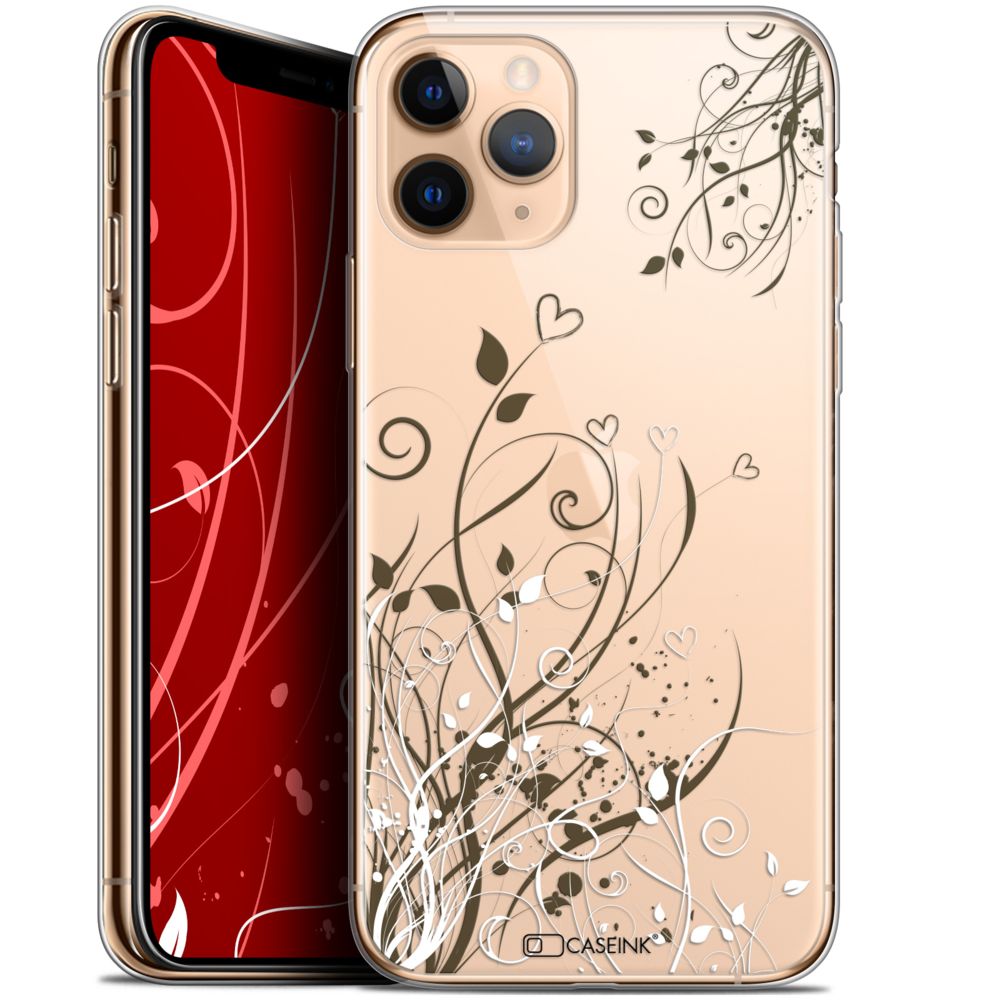 Caseink - Coque Pour Apple iPhone 11 Pro Max (6.5 ) [Gel HD Collection Love Saint Valentin Design Hearts Flowers - Souple - Ultra Fin - Imprimé en France] - Coque, étui smartphone