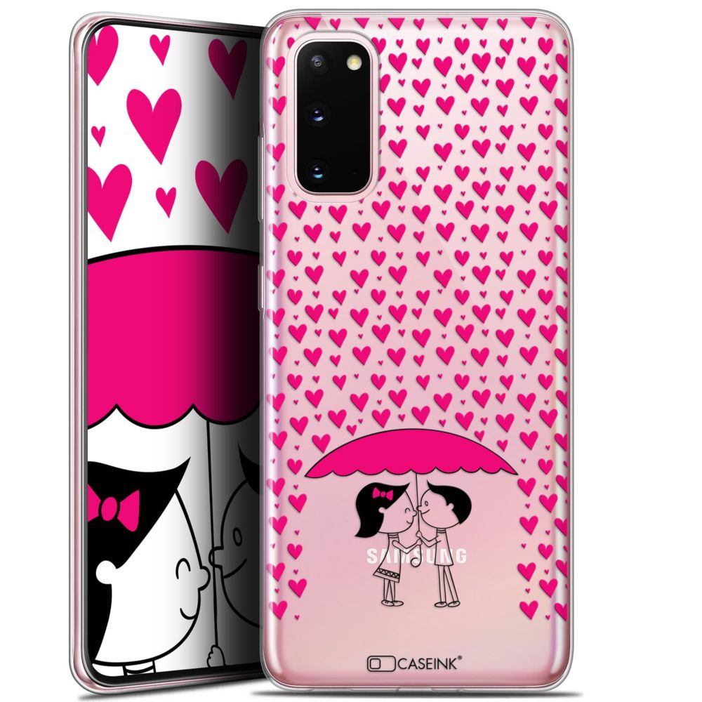 Caseink - Coque Pour Samsung Galaxy S20 (6.2 ) [Gel HD Collection Love Saint Valentin Design Pluie d'Amour - Souple - Ultra Fin - Imprimé en France] - Coque, étui smartphone
