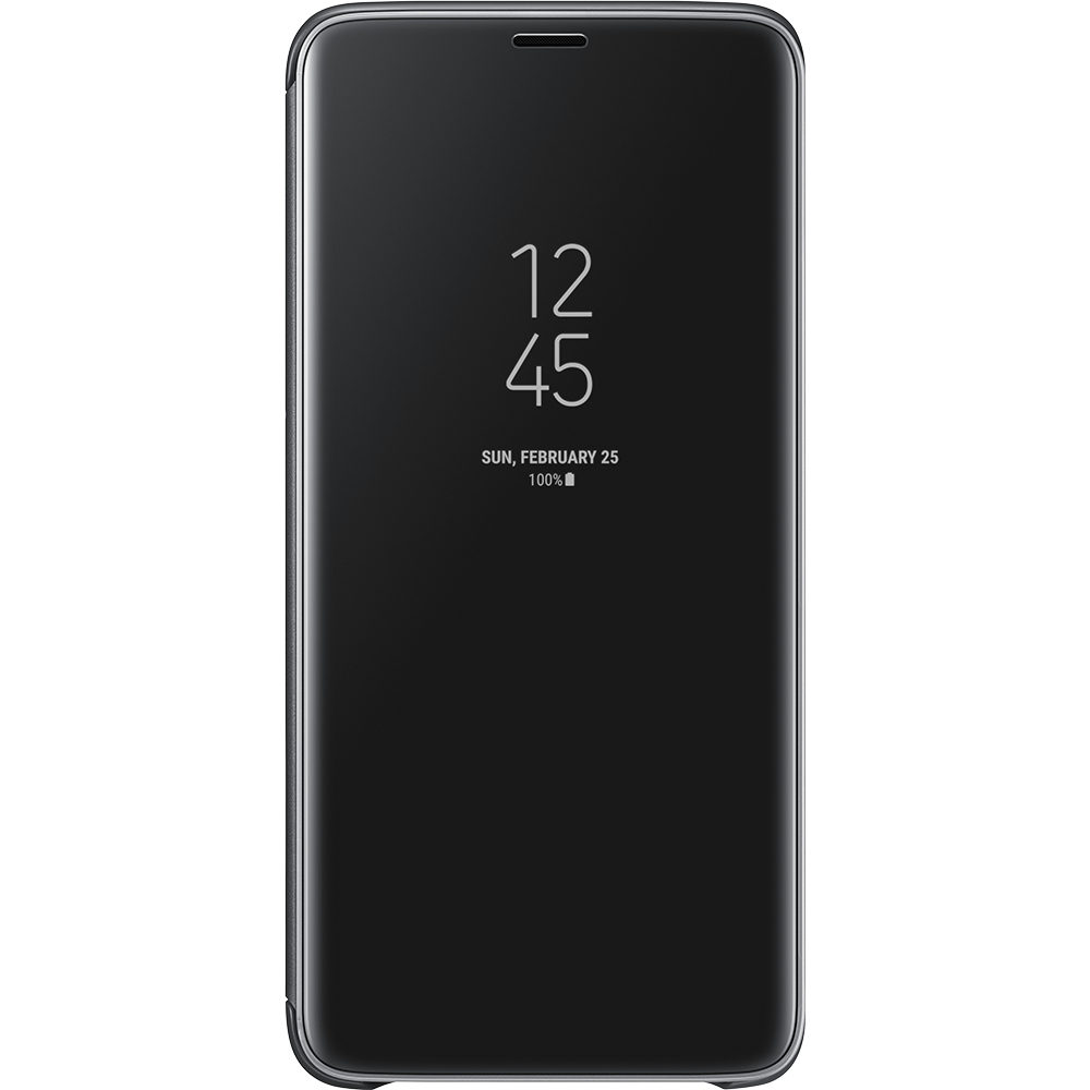Samsung - Clear View Standing Cover Galaxy S9 Plus - Noir - Coque, étui smartphone