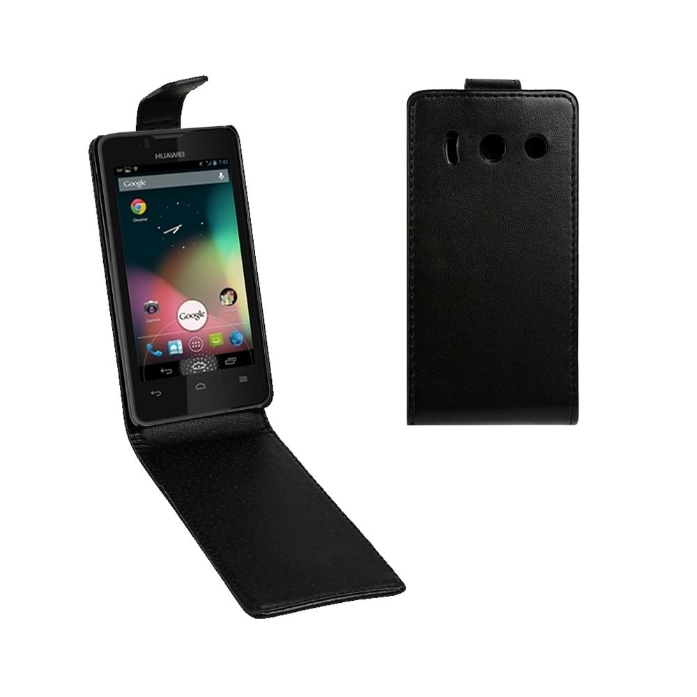 Wewoo - Housse Étui noir pour Huawei Ascend Y300 / T8833 en cuir à rabat magnétique avec vertical - Coque, étui smartphone