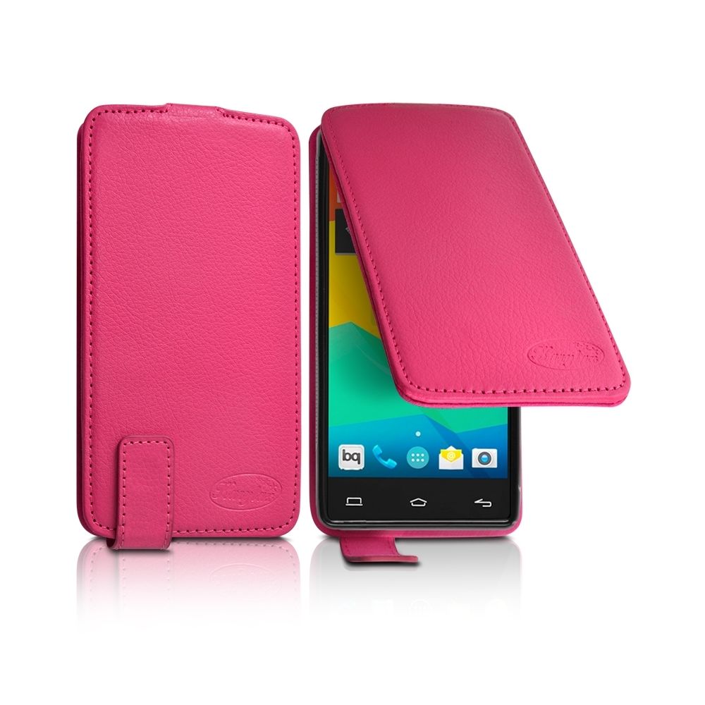 Karylax - Housse Etui Clapet Couleur rose fushia Universel S pour BQ Aquaris E5 4G - Autres accessoires smartphone