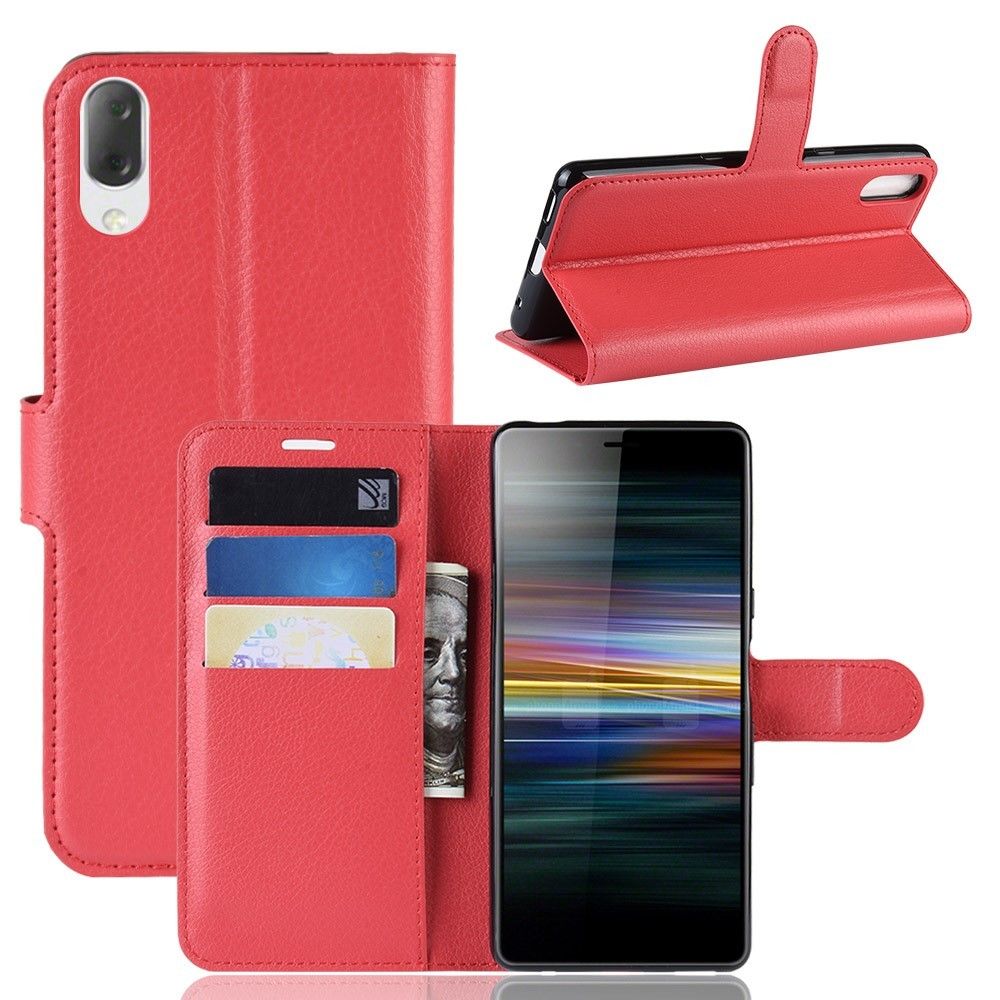 marque generique - Etui en PU rouge pour votre Sony Xperia L3 - Coque, étui smartphone