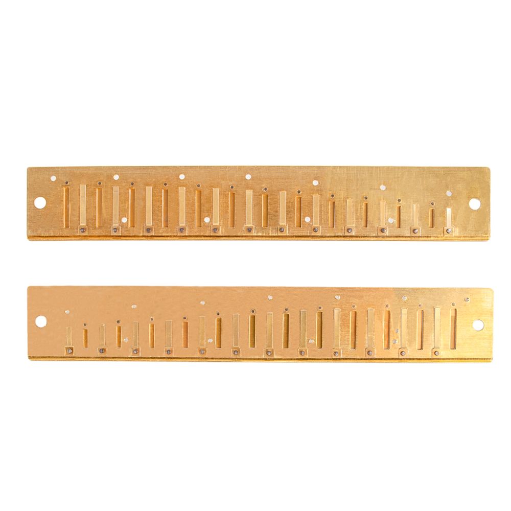marque generique - lames d'harmonica Plaque de 24 lames en laiton - Accessoires instruments à vent