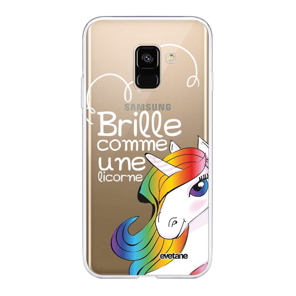 Evetane - Coque Samsung Galaxy A8 2018 360 intégrale Brille comme une licorne Ecriture Tendance Design Evetane. - Coque, étui smartphone