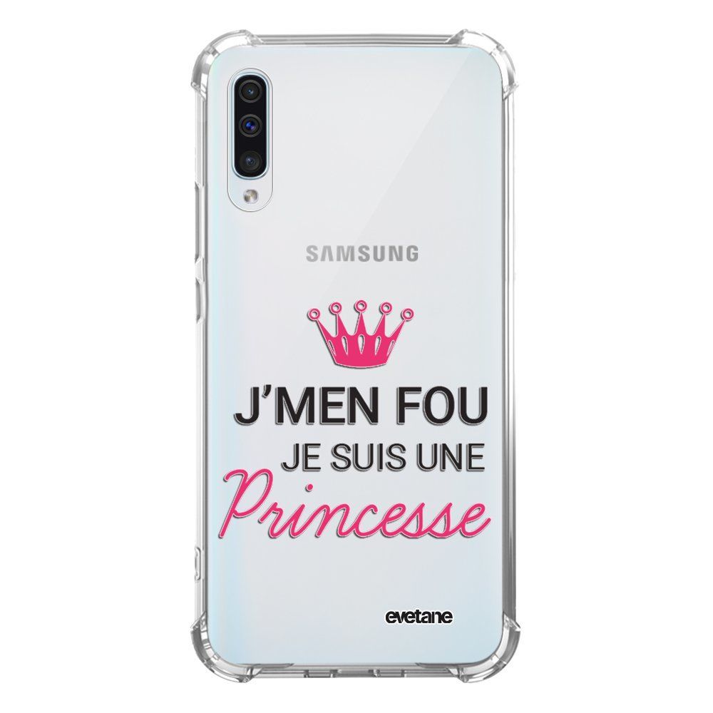 Evetane - Coque Samsung Galaxy A50 anti-choc souple avec angles renforcés transparente Je suis une princesse Evetane - Coque, étui smartphone