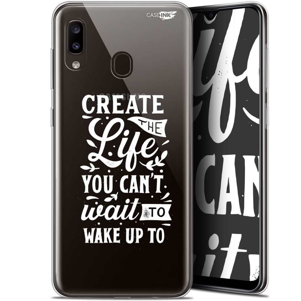 Caseink - Coque arrière Samsung Galaxy A20 (6.4 ) Gel HD [ Nouvelle Collection - Souple - Antichoc - Imprimé en France] Wake Up Your Life - Coque, étui smartphone