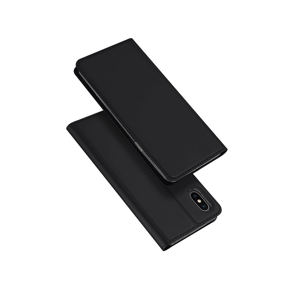 Wewoo - Coque Etui en cuir avec rabat horizontal PU + TPU pour iPhone X / XS, support et fentes pour cartes (Noir) - Coque, étui smartphone
