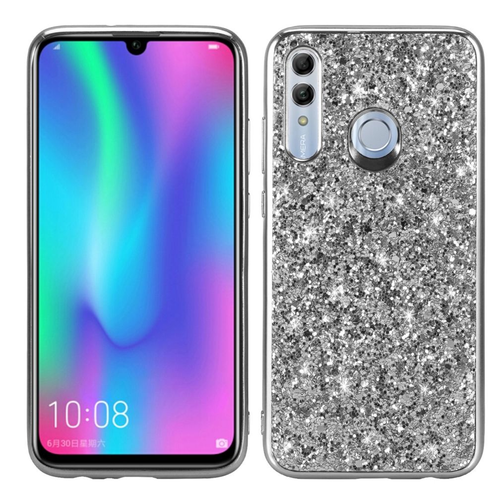Wewoo - Coque TPU Antichoc Poudre Glittery pour Huawei Honor 10 Lite Argent - Coque, étui smartphone