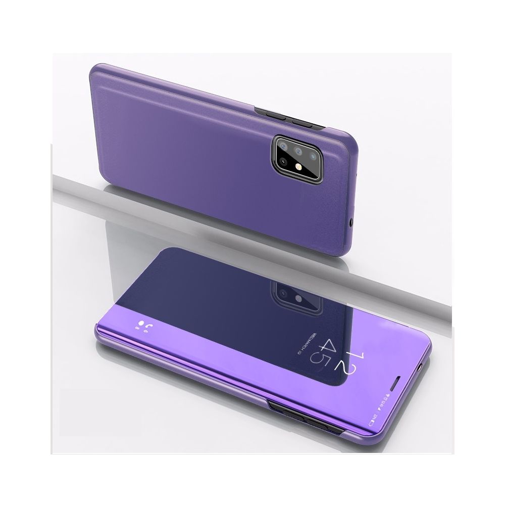 Wewoo - Housse Coque Pour Galaxy M60S / A81 / Note 10 Lite miroir plaqué gauche et droite Flip Cover avec support étui téléphone portable violet bleu - Coque, étui smartphone