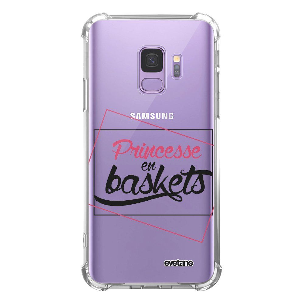 Evetane - Coque Samsung Galaxy S9 anti-choc souple avec angles renforcés transparente Princesse En Baskets Evetane - Coque, étui smartphone