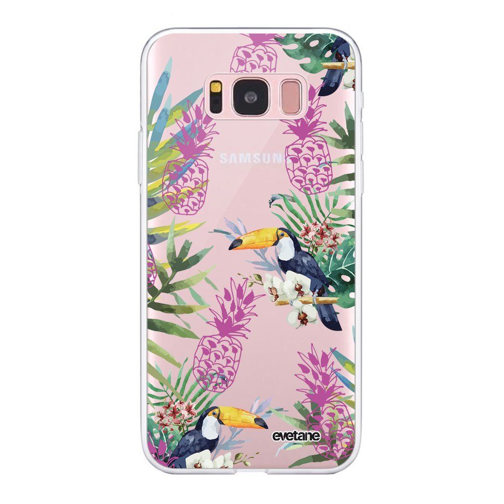Evetane - Coque Samsung Galaxy S8 360 intégrale transparente Jungle Tropicale Ecriture Tendance Design Evetane. - Coque, étui smartphone