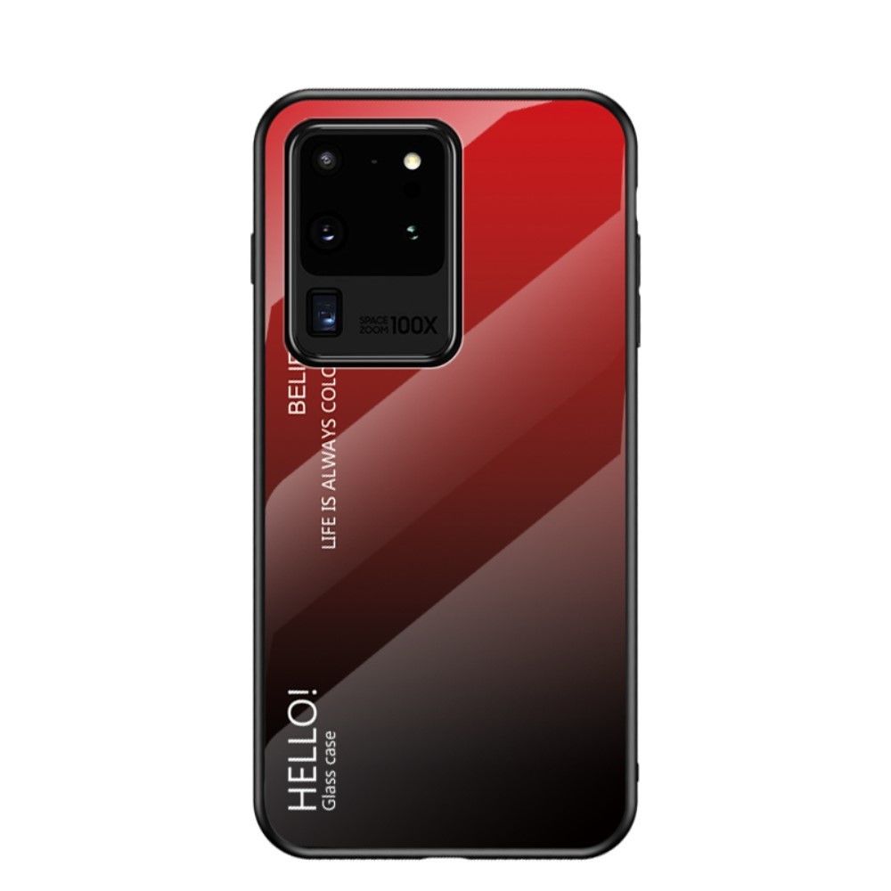 Generic - Coque en TPU dégradé de couleur rouge/noir pour votre Samsung Galaxy S20 Ultra - Coque, étui smartphone