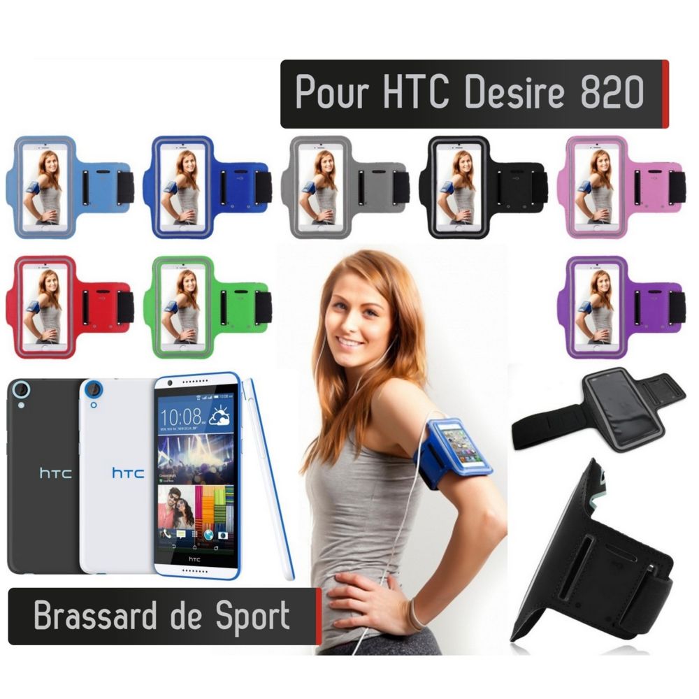 Shot - Brassard Sport HTC Desire 820 Housse Etui coque (GRIS) - Coque, étui smartphone