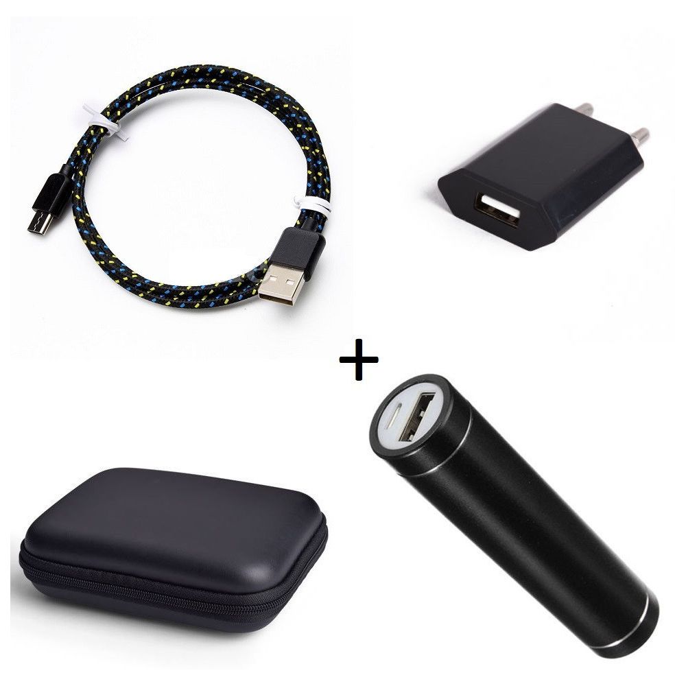 Shot - Pack pour GIONEE S6 (Cable Chargeur Type C Tresse 3m + Pochette + Batterie + Prise Secteur) Android - Chargeur secteur téléphone