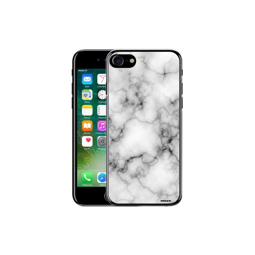 Evetane - Coque iPhone 7/8 rigide transparente Marbre blanc Ecriture Tendance et Design Evetane - Coque, étui smartphone