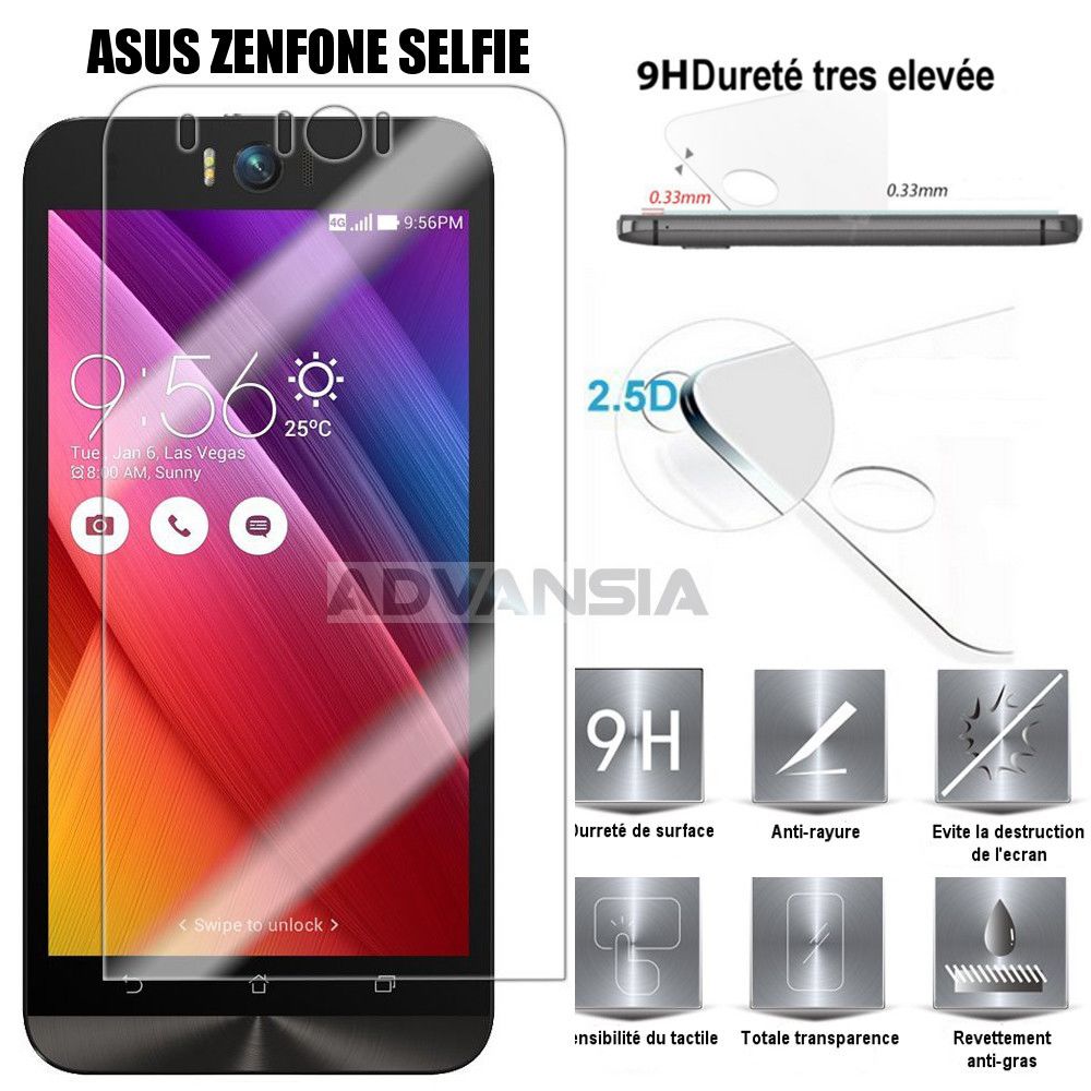marque generique - Asus Zenfone SELFIE ZD551KL Vitre protection d'ecran en verre trempé incassable - Autres accessoires smartphone