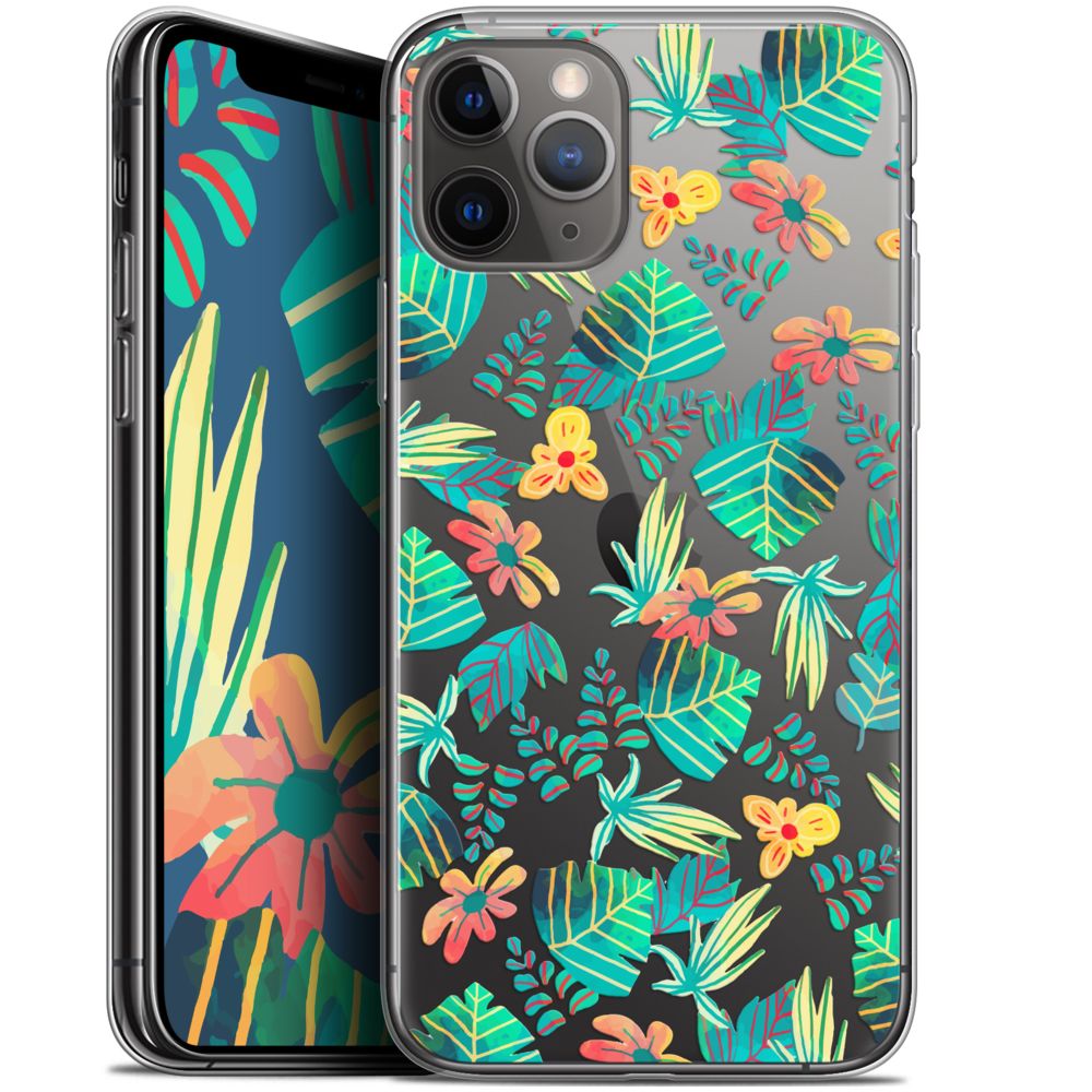 Caseink - Coque Pour Apple iPhone 11 Pro Max (6.5 ) [Gel HD Collection Spring Design Tropical - Souple - Ultra Fin - Imprimé en France] - Coque, étui smartphone