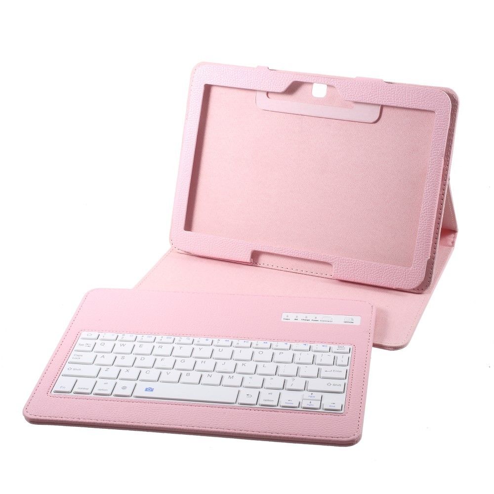marque generique - Etui en PU clavier sans fil bluetooth amovible rose pour votre Samsung Galaxy Tab 4 10.1 T530 - Autres accessoires smartphone