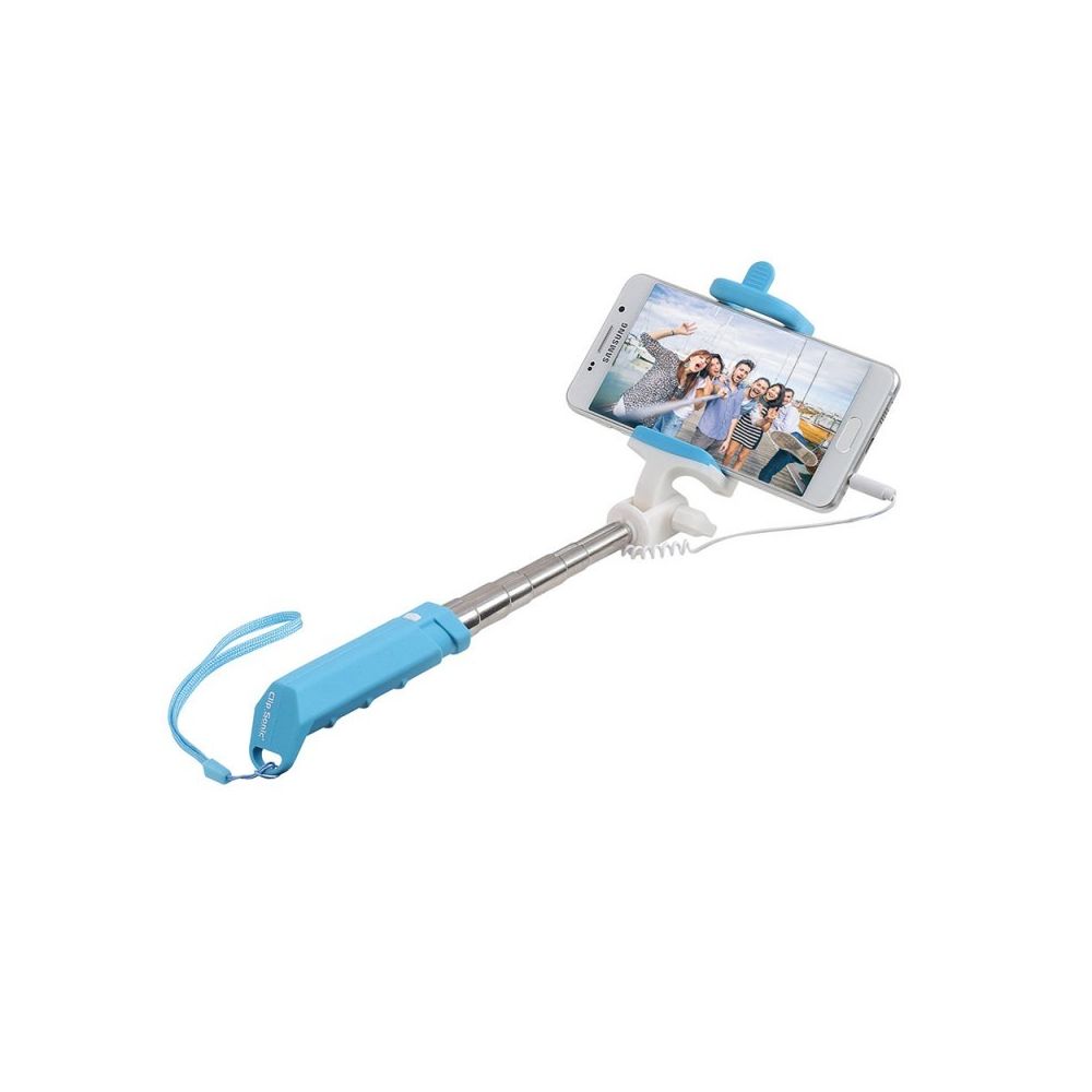 Clip Sonic Technology - Mini perche télescopique selfie bleu - Autres accessoires smartphone