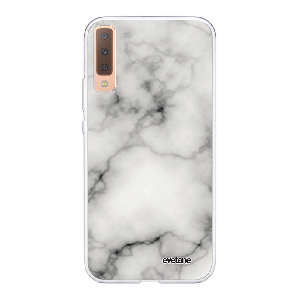 Evetane - Coque Samsung Galaxy A7 2018 360 intégrale transparente Marbre blanc Ecriture Tendance Design Evetane. - Coque, étui smartphone