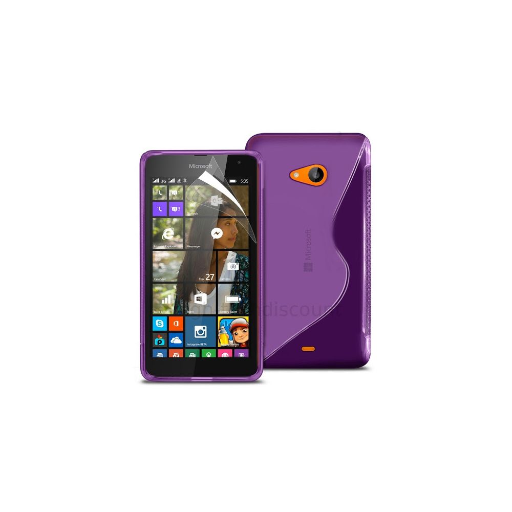 Htdmobiles - Housse etui coque pochette silicone gel fine pour Microsoft Nokia Lumia 535 + film ecran - MAUVE - Autres accessoires smartphone