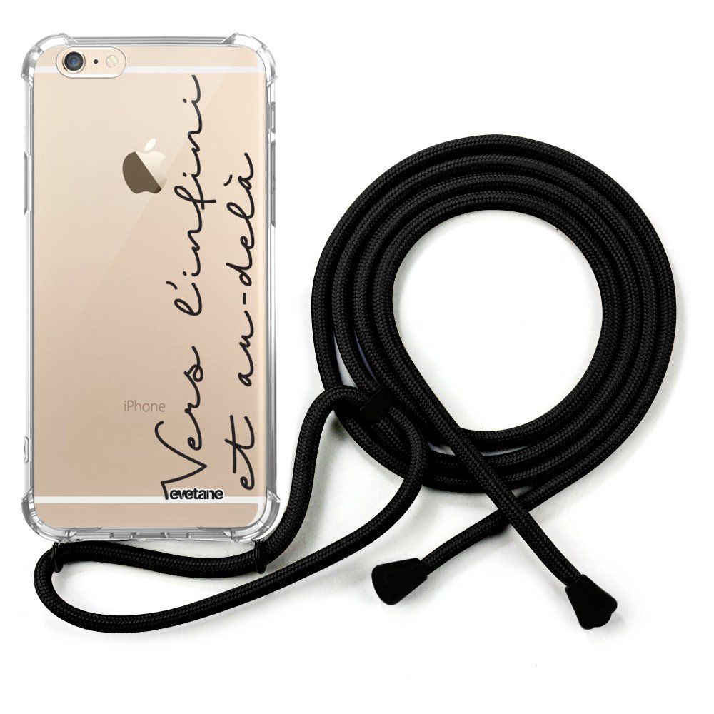 Evetane - Coque cordon iPhone 6/6S cordon noir Dessin Vers l'infini et l'au delà Evetane - Coque, étui smartphone