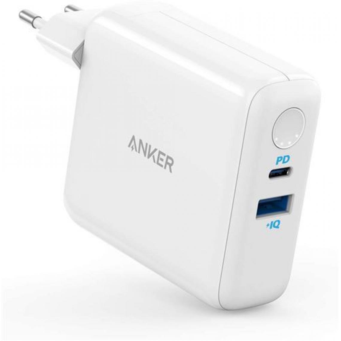Anker - Batterie portable Anker 5000 mAh et chargeur 18 W PD Blanc - Batterie téléphone
