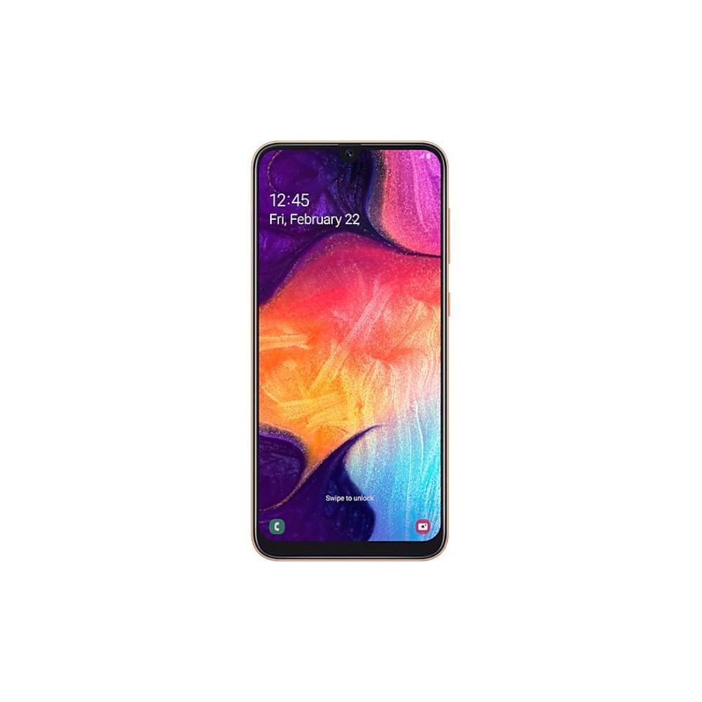 Samsung - Samsung Galaxy A50 Dual SIM 128 Go 4 Go RAM SM-A505FN/DS Orange Coral Pink - Smartphone Android