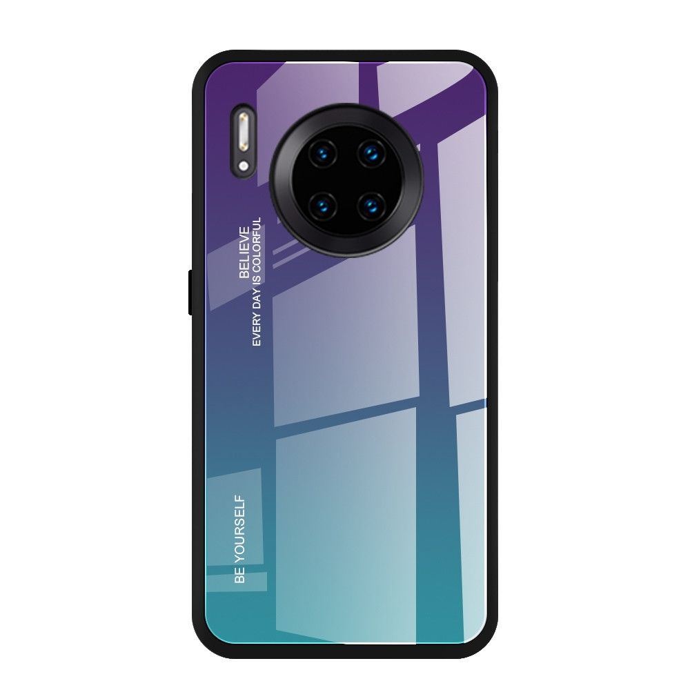 Wewoo - Housse Étui Coque Pour Huawei Mate 30 Pro Gradient Color Glass Case Violet - Coque, étui smartphone