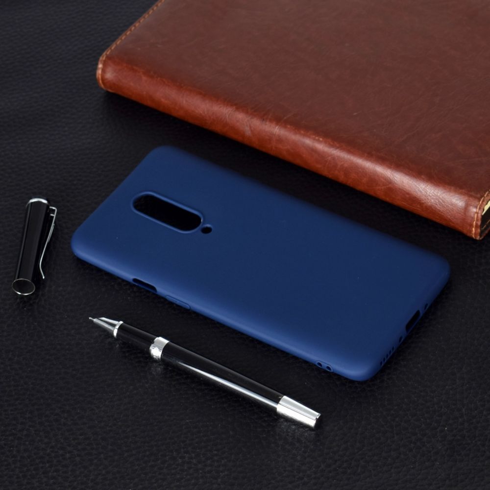 Wewoo - Coque Souple Pour OnePlus 7 Pro Candy Couleur TPU Case Bleu - Coque, étui smartphone