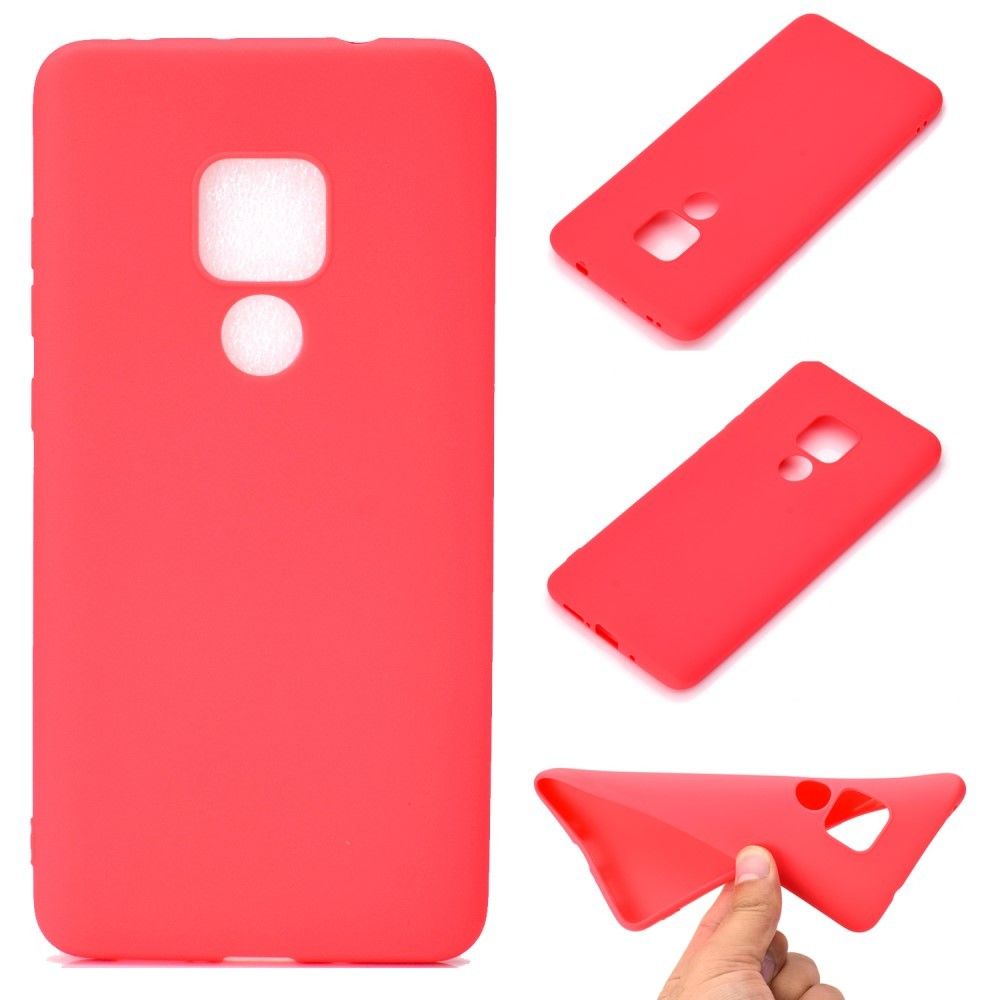 marque generique - Coque en TPU Couleur unie rouge mat mat pour votre Huawei Mate 20 - Autres accessoires smartphone