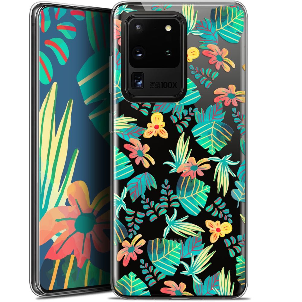 Caseink - Coque Pour Samsung Galaxy S20 Ultra (6.9 ) [Gel HD Collection Spring Design Tropical - Souple - Ultra Fin - Imprimé en France] - Coque, étui smartphone