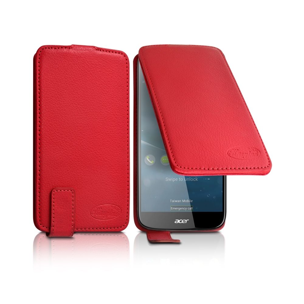 Karylax - Housse Etui Clapet Couleur rouge Universel M pour Acer Liquid Jade S - Autres accessoires smartphone