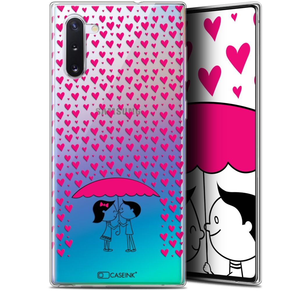 Caseink - Coque Pour Samsung Galaxy Note 10 (6.3 ) [Gel HD Collection Love Saint Valentin Design Pluie d'Amour - Souple - Ultra Fin - Imprimé en France] - Coque, étui smartphone