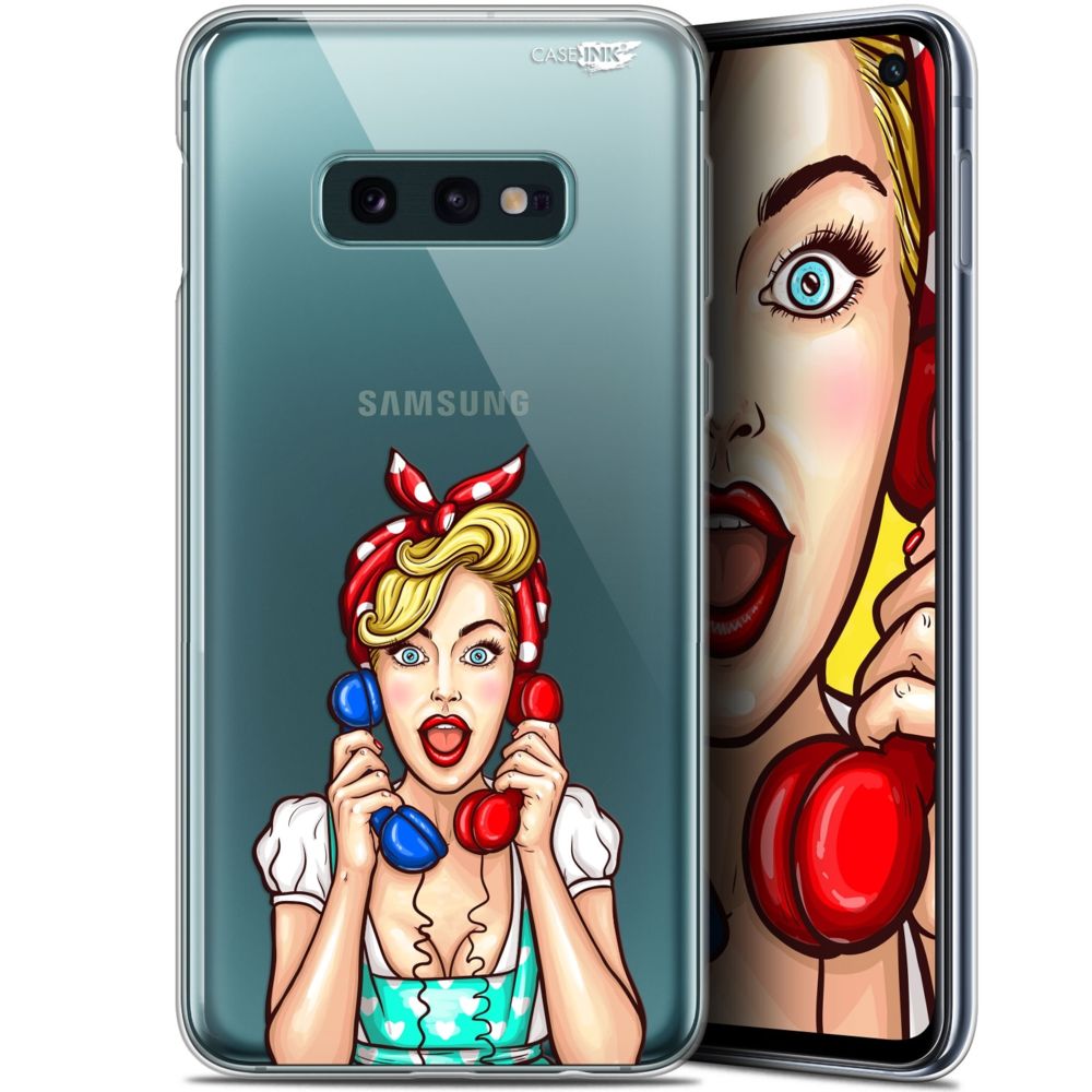 Caseink - Coque arrière Samsung Galaxy S10e (5.8 ) Gel HD [ Nouvelle Collection - Souple - Antichoc - Imprimé en France] Calling Girl - Coque, étui smartphone