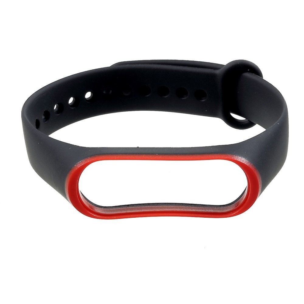 marque generique - Bracelet en silicone dragonne réglable rouge noir pour votre Xiaomi Mi Band 3 - Autres accessoires smartphone
